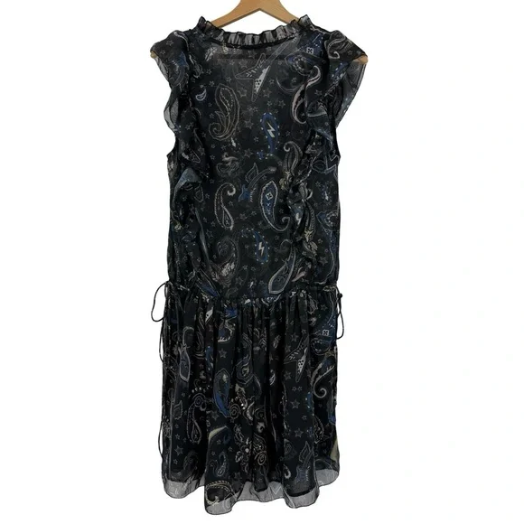 Zadig & Voltaire Rimana Paisley Mini Dress Sz S - Picture 6 of 10
